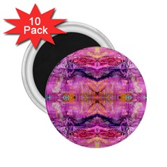 Magenta Kaleidoscope 2 25  Magnets (10 Pack)  by kaleidomarblingart