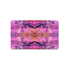 Magenta Kaleidoscope Magnet (name Card) by kaleidomarblingart