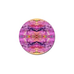 Magenta Kaleidoscope Golf Ball Marker (10 Pack) by kaleidomarblingart