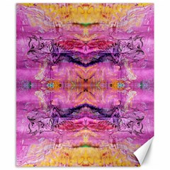 Magenta Kaleidoscope Canvas 8  X 10  by kaleidomarblingart