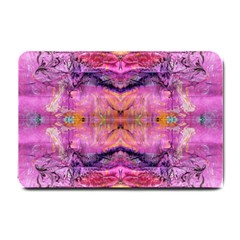 Magenta Kaleidoscope Small Doormat  by kaleidomarblingart