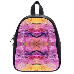 Magenta Kaleidoscope School Bag (small) by kaleidomarblingart