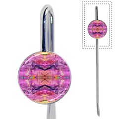 Magenta Kaleidoscope Book Mark by kaleidomarblingart