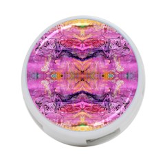 Magenta Kaleidoscope 4-port Usb Hub (one Side) by kaleidomarblingart