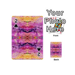 Magenta Kaleidoscope Playing Cards 54 Designs (mini) by kaleidomarblingart