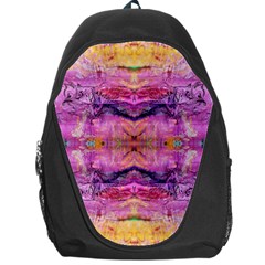 Magenta Kaleidoscope Backpack Bag by kaleidomarblingart