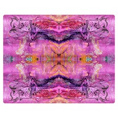 Magenta Kaleidoscope Double Sided Flano Blanket (medium)  by kaleidomarblingart