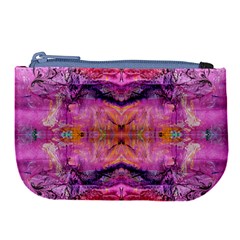 Magenta Kaleidoscope Large Coin Purse by kaleidomarblingart