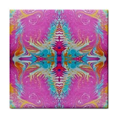 Indian Summer I Tile Coaster by kaleidomarblingart