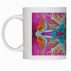 Indian Summer I White Mugs by kaleidomarblingart