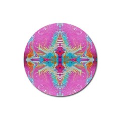 Indian Summer I Magnet 3  (round) by kaleidomarblingart