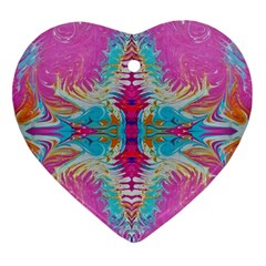 Indian Summer I Heart Ornament (two Sides) by kaleidomarblingart