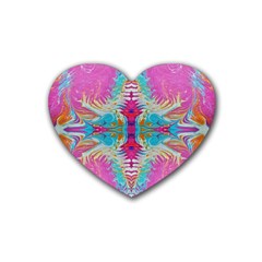 Indian Summer I Heart Coaster (4 Pack)  by kaleidomarblingart