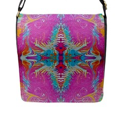 Indian Summer I Flap Closure Messenger Bag (l) by kaleidomarblingart