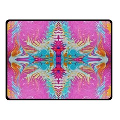 Indian Summer I Double Sided Fleece Blanket (small)  by kaleidomarblingart