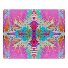 Indian Summer I Double Sided Flano Blanket (large)  by kaleidomarblingart