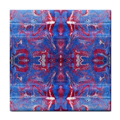 Red Blue Repeats Tile Coaster