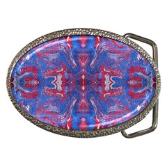 Red Blue Repeats Belt Buckles