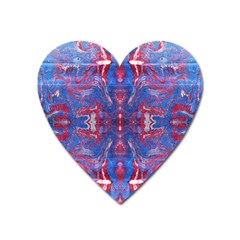 Red Blue Repeats Heart Magnet