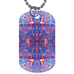 Red Blue Repeats Dog Tag (One Side) Front