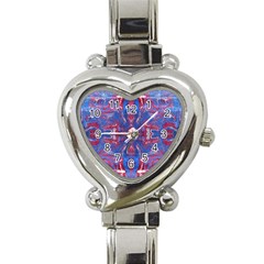 Red Blue Repeats Heart Italian Charm Watch