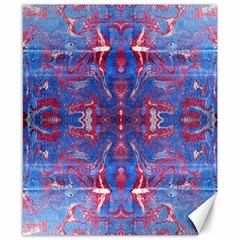 Red Blue Repeats Canvas 8  x 10 