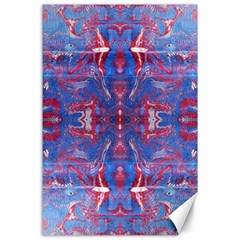 Red Blue Repeats Canvas 24  x 36 