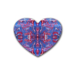 Red Blue Repeats Heart Coaster (4 pack) 