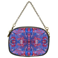 Red Blue Repeats Chain Purse (One Side)