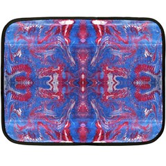 Red Blue Repeats Fleece Blanket (Mini)