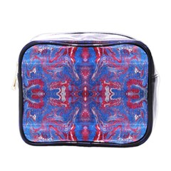 Red Blue Repeats Mini Toiletries Bag (One Side)