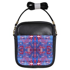 Red Blue Repeats Girls Sling Bag