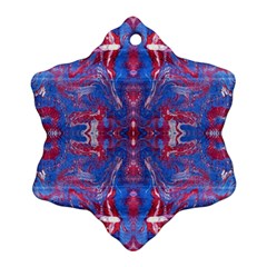 Red Blue Repeats Ornament (Snowflake)