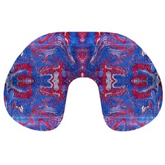 Red Blue Repeats Travel Neck Pillow