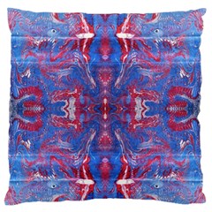 Red Blue Repeats Standard Flano Cushion Case (One Side)