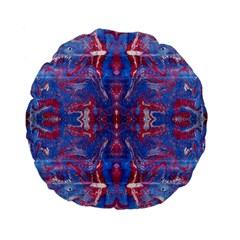 Red Blue Repeats Standard 15  Premium Flano Round Cushions