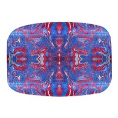 Red Blue Repeats Mini Square Pill Box