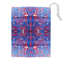 Red Blue Repeats Drawstring Pouch (4XL)