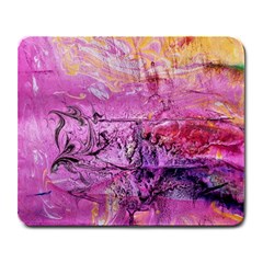 Magenta On Ochre Abstract  Large Mousepads