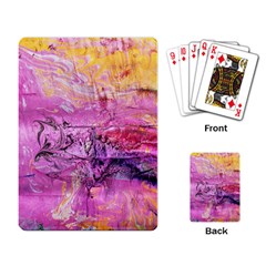 Magenta On Ochre Abstract  Playing Cards Single Design (rectangle) by kaleidomarblingart