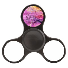 Magenta On Ochre Abstract  Finger Spinner by kaleidomarblingart