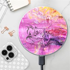 Magenta On Ochre Abstract  Wireless Charger