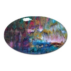 Abstract Turquoise Oval Magnet by kaleidomarblingart