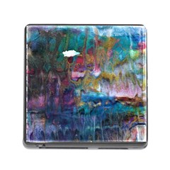 Abstract Turquoise Memory Card Reader (square 5 Slot) by kaleidomarblingart