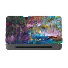 Abstract Turquoise Memory Card Reader With Cf by kaleidomarblingart