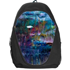 Abstract Turquoise Backpack Bag by kaleidomarblingart