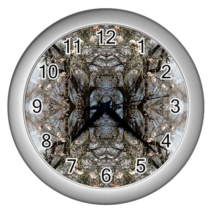 Spring Patterns Repeat Wall Clock (Silver)