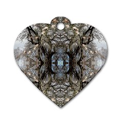 Spring Patterns Repeat Dog Tag Heart (One Side)