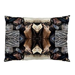 Wood Patterns Pillow Case by kaleidomarblingart