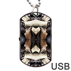 Wood Patterns Dog Tag Usb Flash (two Sides) by kaleidomarblingart